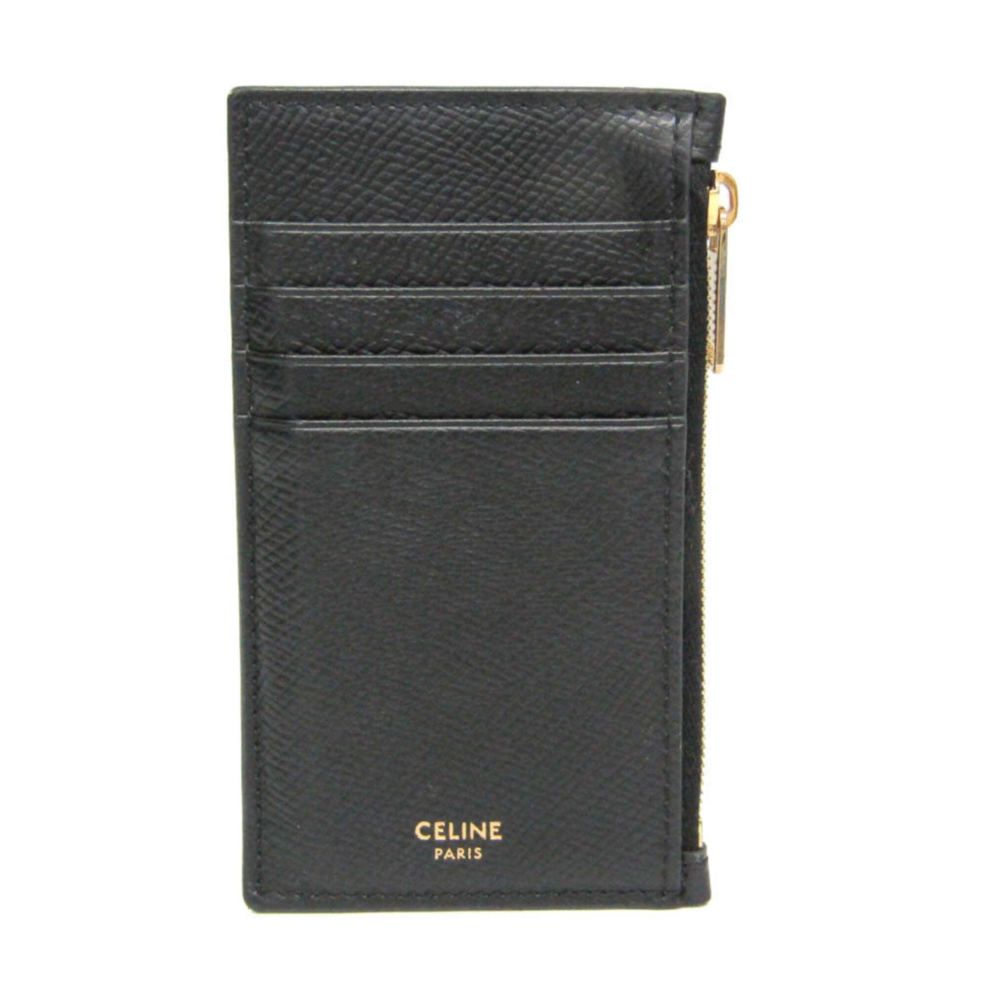 Celine Coin Card Holder Women's Leather Coin Purse/Coin Case Black